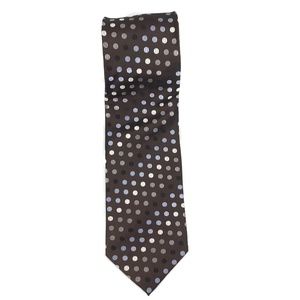 Fabio‎ Fazio Silk Geometric Circles Tie Brown